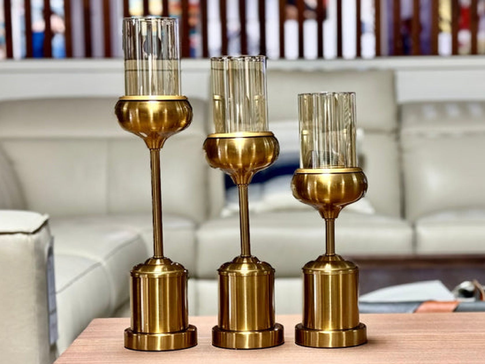 Elegant Gold Candle Holder Set | Stylish Home Decor
