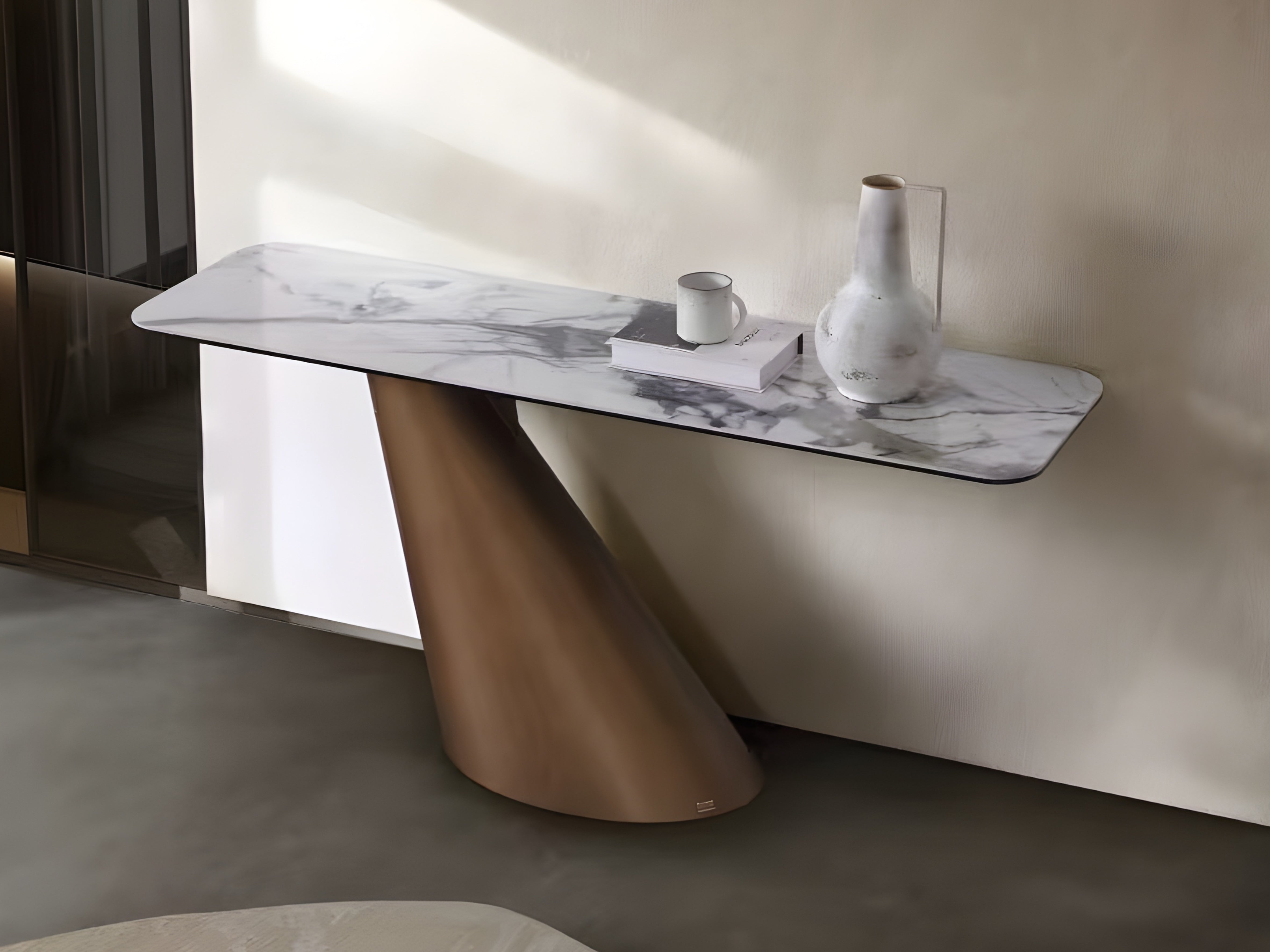 Vita Luno Sintered Stone Hallway Table | Designer Console Table