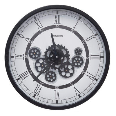 Round Moving Cogs Wall Clocks 50cm