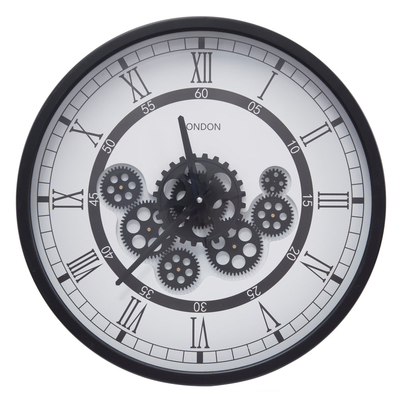 Round Moving Cogs Wall Clocks 50cm