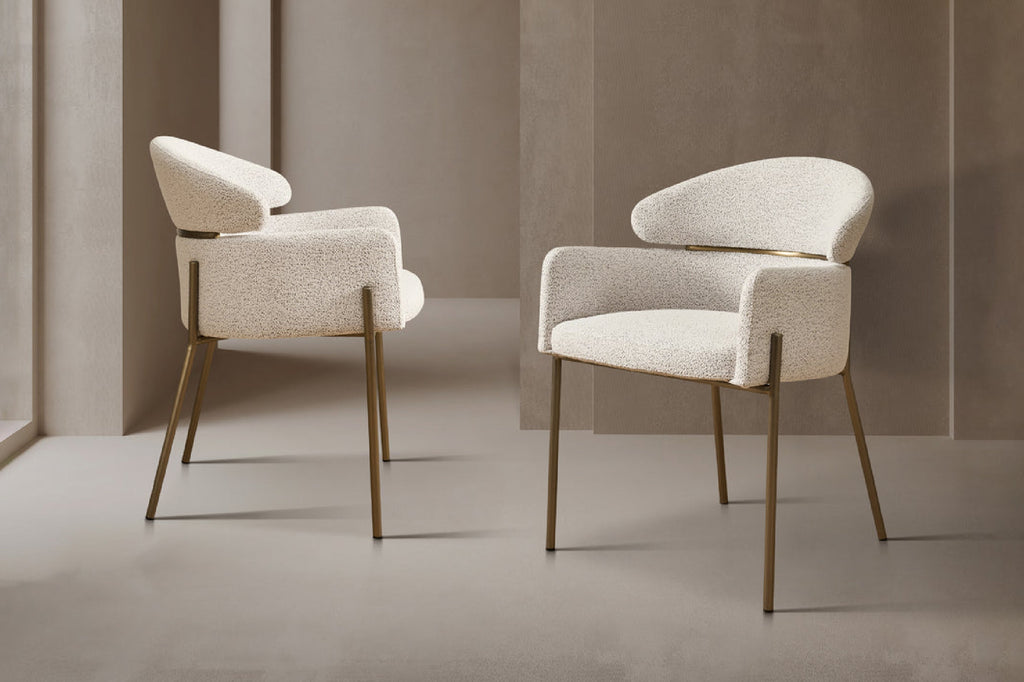 How to Pair Bouclé Dining Chairs with Your Dining Table