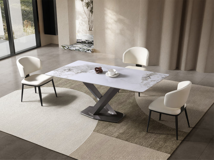 Harvey Ceramic Dining Table (Black)