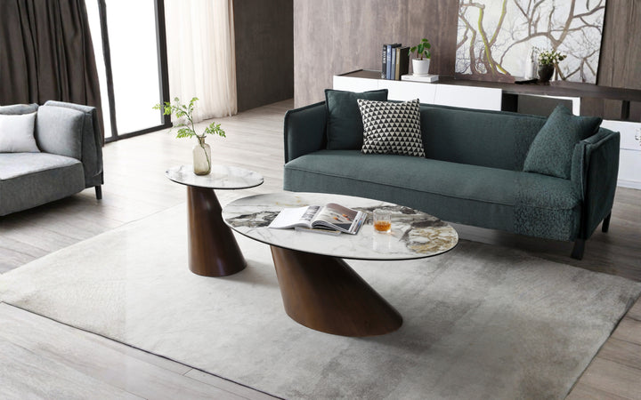 Vita Luno Sintered Stone Corner Table
