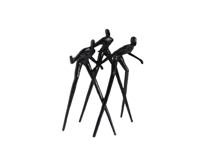 Abstract Dancing Trio Sculpture – Modern Metal Décor