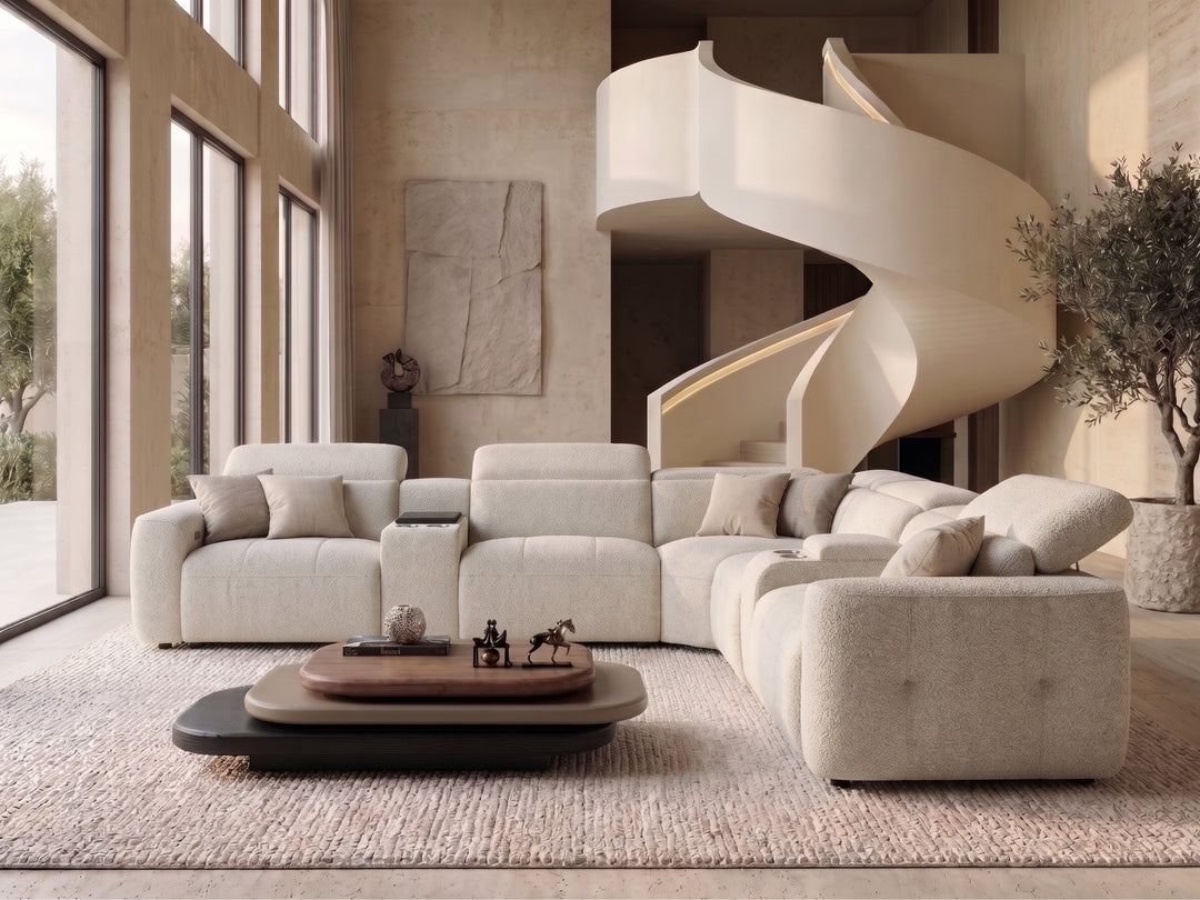 Bellavia Modern Fabric Corner Lounge – L-Shaped Modular Sofa