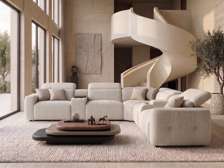 Bellavia Modern Fabric Corner Lounge – L-Shaped Modular Sofa