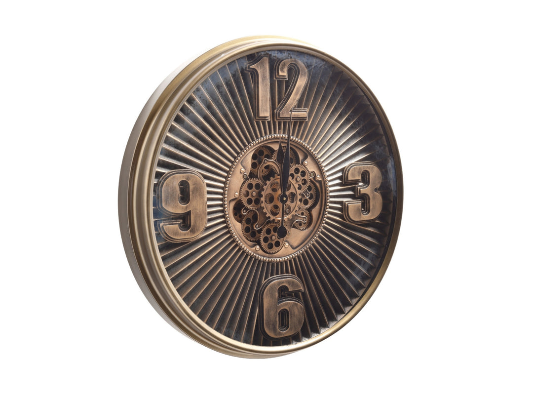 Sterling Extra Large Vintage Moving Cogs Wall Clock (80cm)
