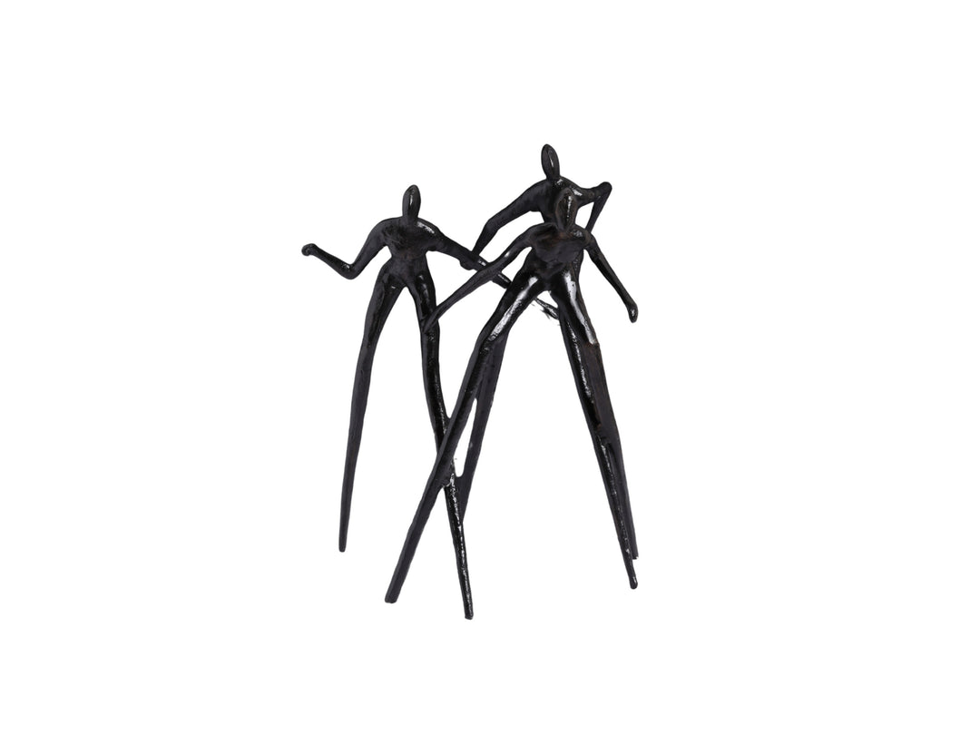 Abstract Dancing Trio Sculpture – Modern Metal Décor