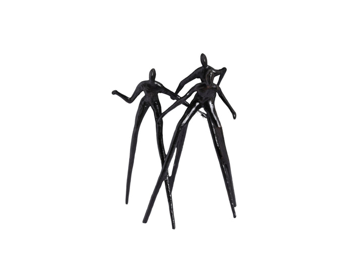 Abstract Dancing Trio Sculpture – Modern Metal Décor