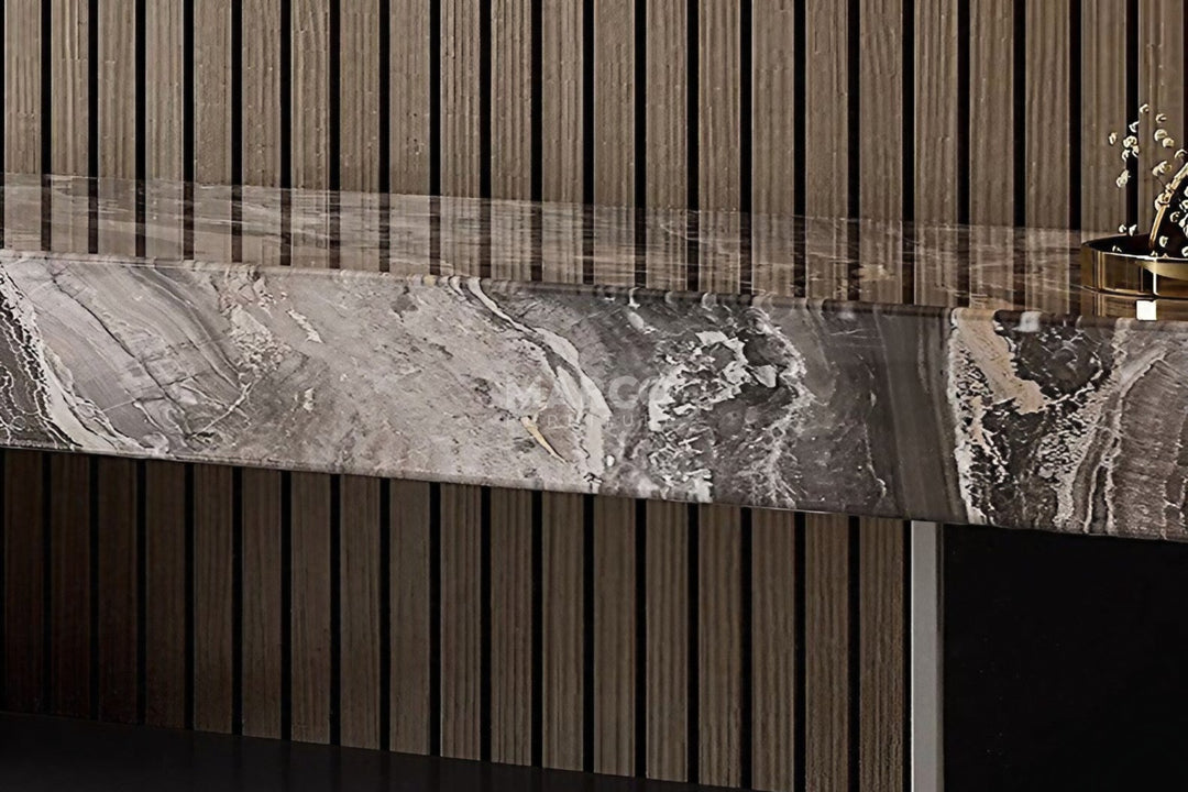 Venezia Sintered Stone TV Unit with Stainless Steel Base