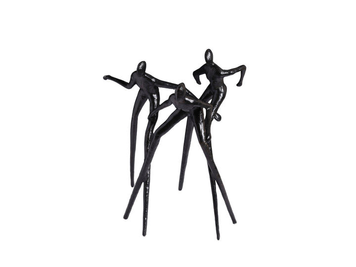 Abstract Dancing Trio Sculpture – Modern Metal Décor