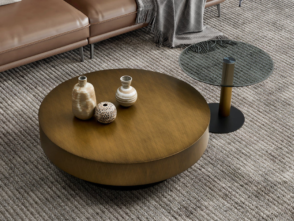 Cassidy Nesting Coffee Table Set with Tempered Glass Top Side Table