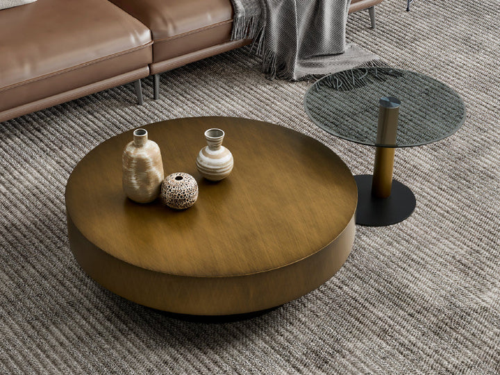 Cassidy Nesting Coffee Table Set with Tempered Glass Top Side Table