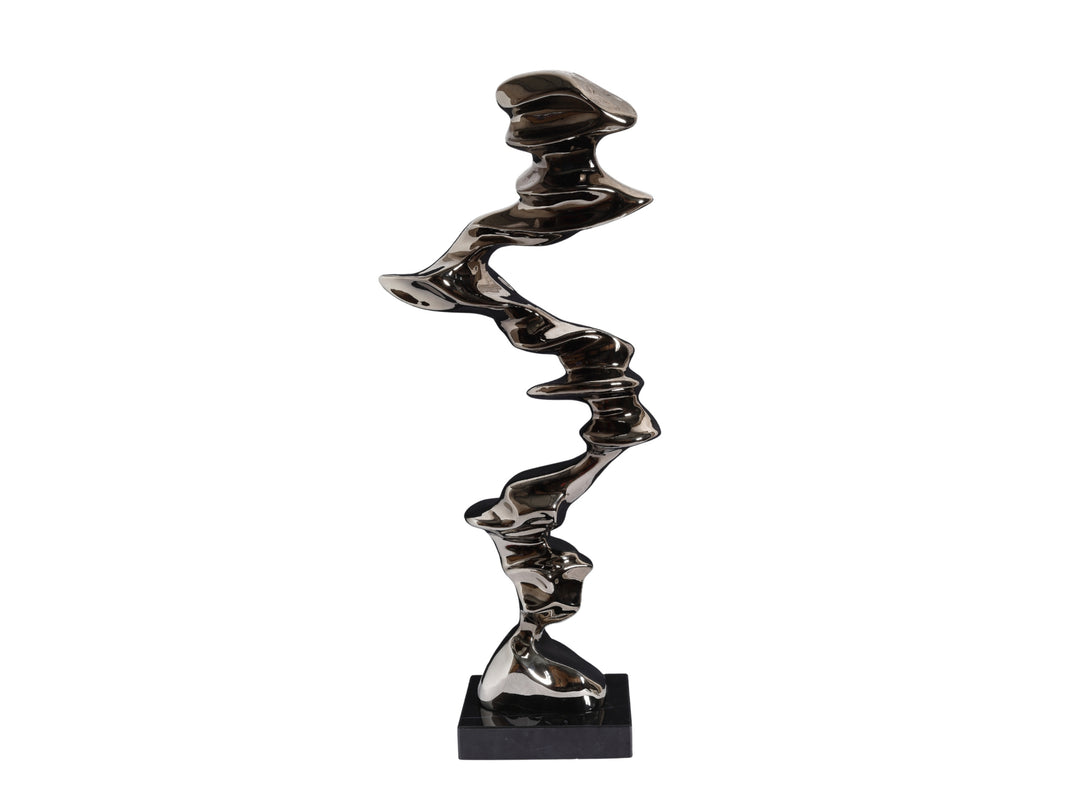 Twisting Flow Black Sculpture
