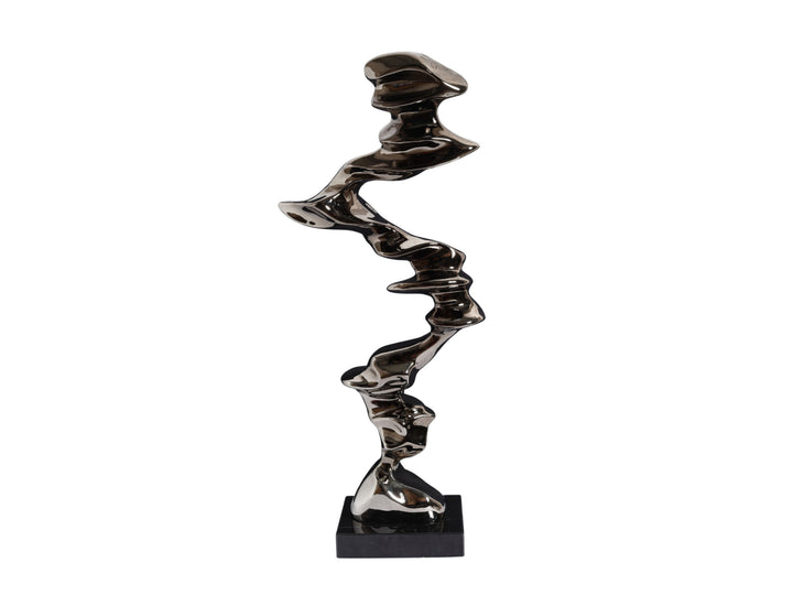 Twisting Flow Black Sculpture