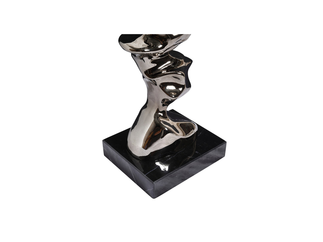 Twisting Flow Black Sculpture