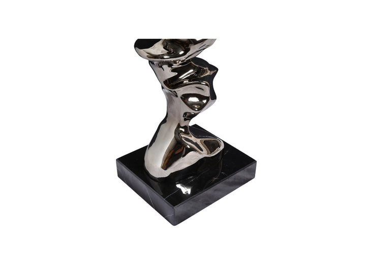 Twisting Flow Black Sculpture