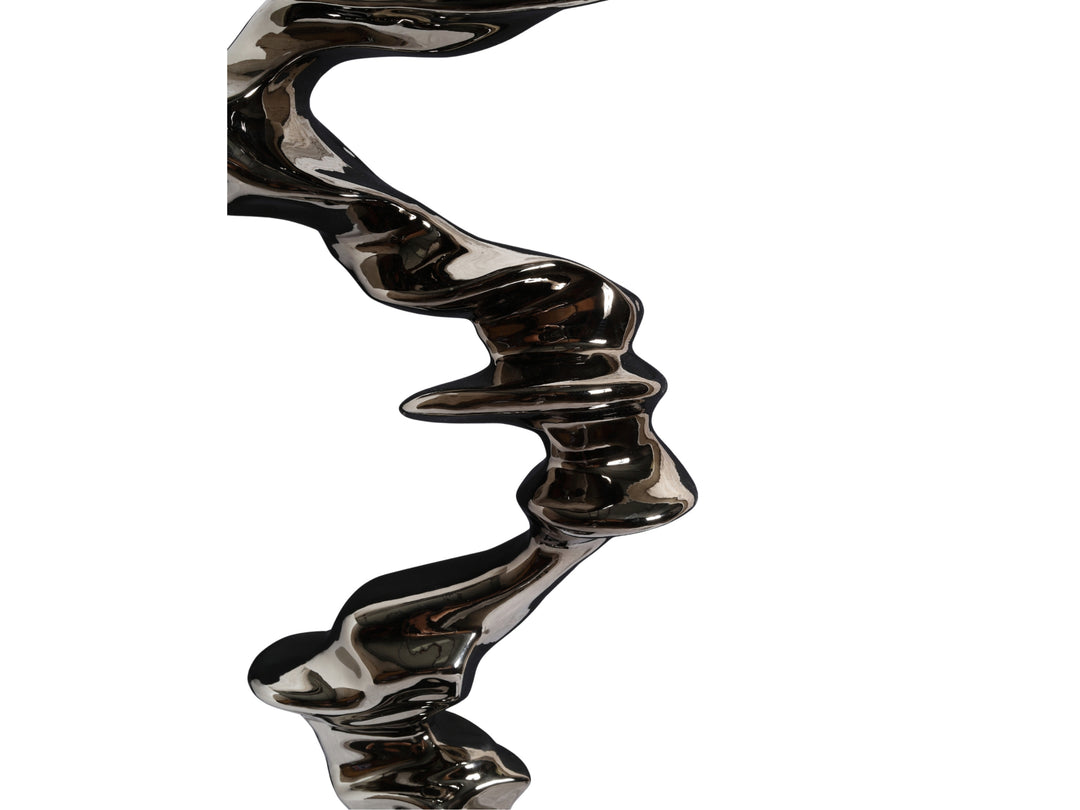 Twisting Flow Black Sculpture