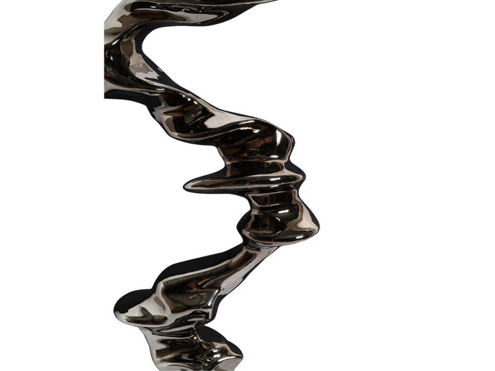 Twisting Flow Black Sculpture