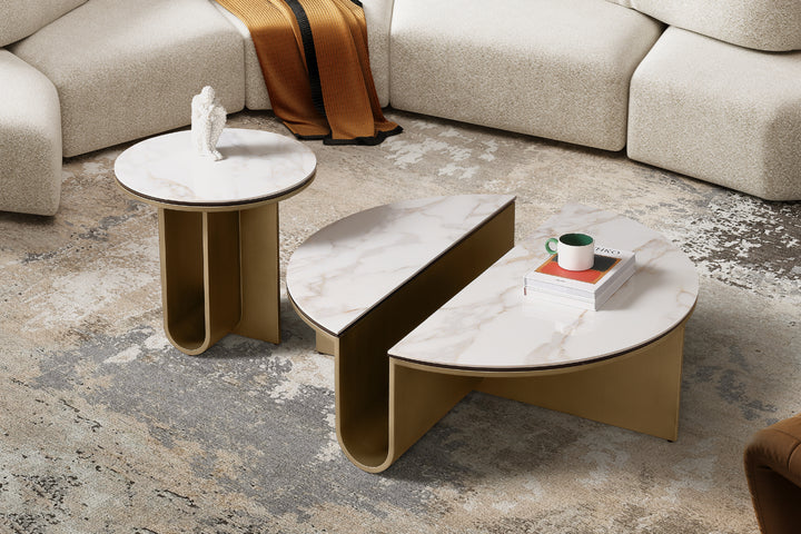 Catalina Sintered Stone Top Designer Coffee Table