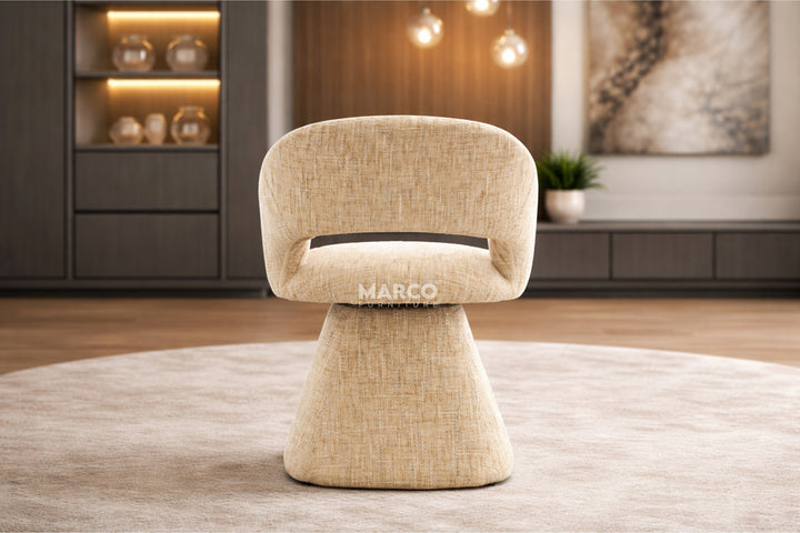 Kelvin Fabric Dining Chair – Swivel Base