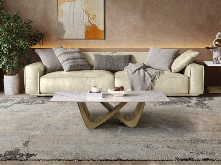 Filo Dorato Sintered Stone Coffee Table – Living Room Centrepiece