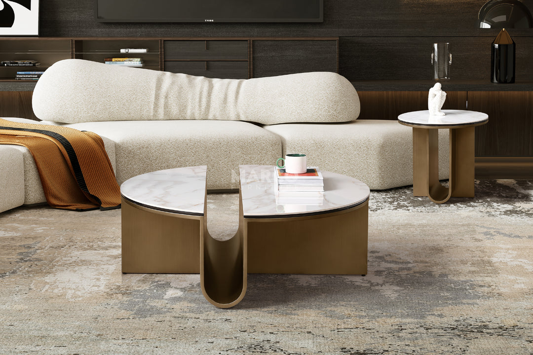 Catalina Sintered Stone Top Designer Coffee Table