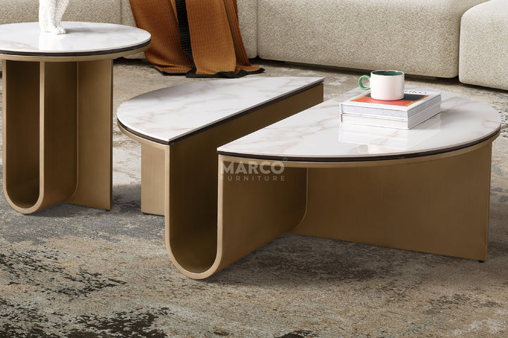 Catalina Sintered Stone Top Designer Coffee Table