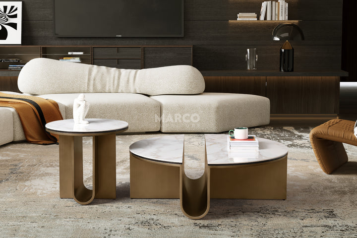 Catalina Sintered Stone Top Designer Coffee Table