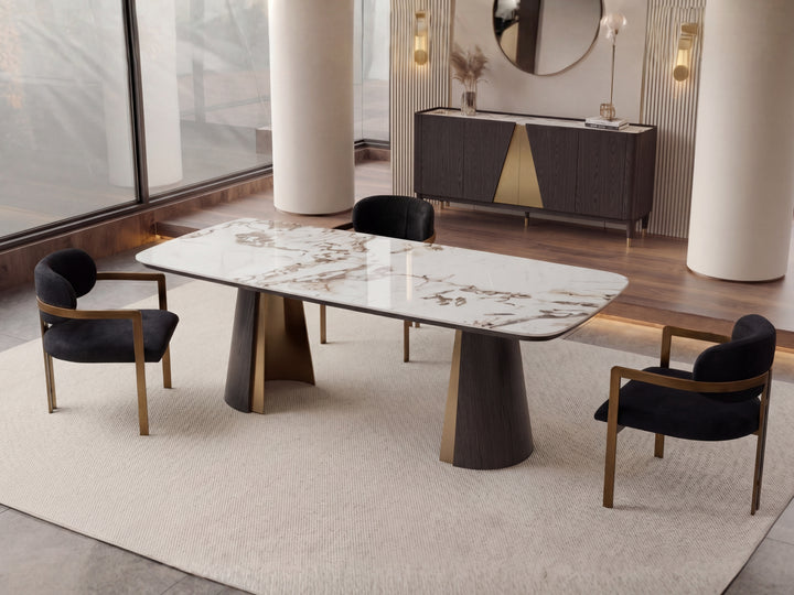 Olmo Fiorito Sintered Stone Dining Table (Black)