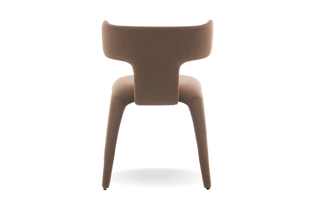 Enzo Fabric Dining Chair - Mushroom Brown