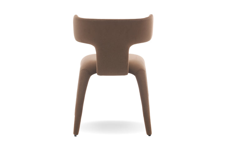 Enzo Fabric Dining Chair - Mushroom Brown