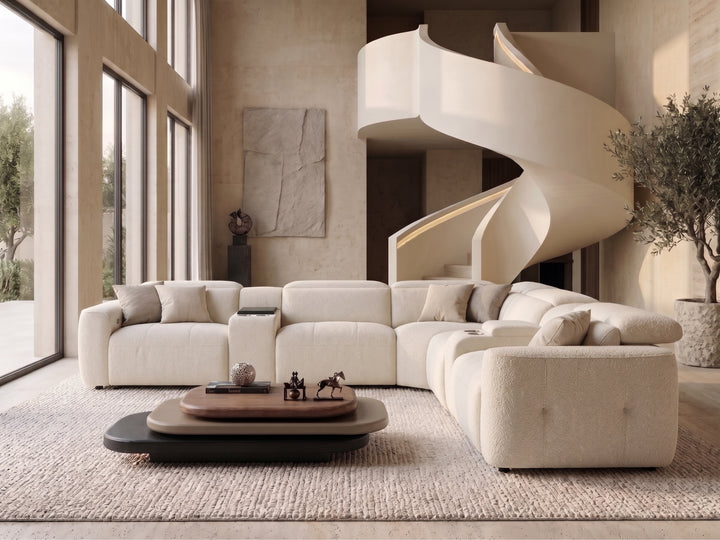 Bellavia Modern Fabric Corner Lounge – L-Shaped Modular Sofa