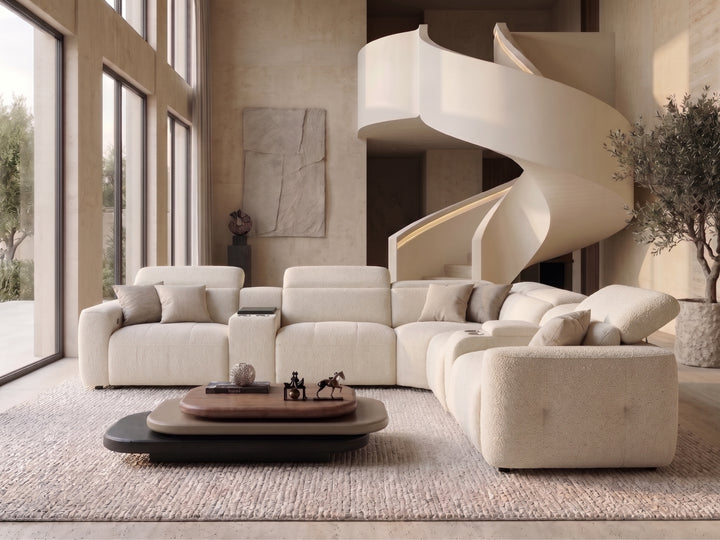 Bellavia Modern Fabric Corner Lounge – L-Shaped Modular Sofa