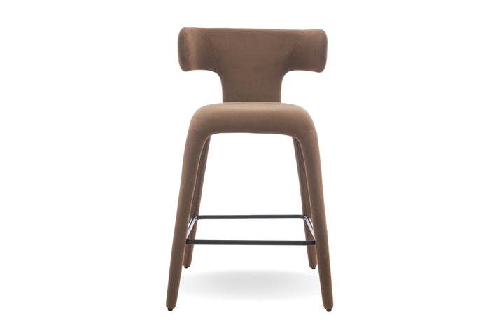 Enzo Fabric Bar Chair - Modern Upholstered Bar Stool