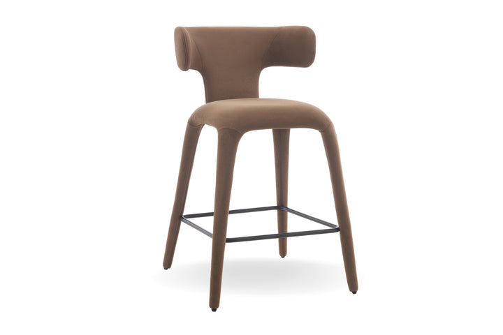 Enzo Fabric Bar Chair - Modern Upholstered Bar Stool