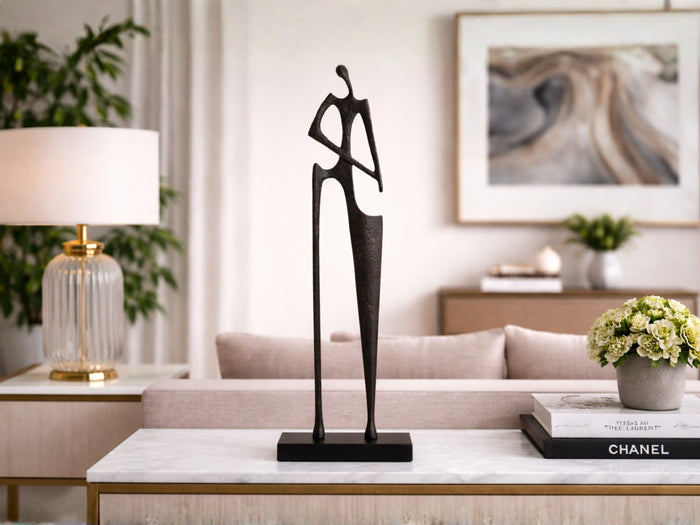 Minimal Tall Abstract Metal Sculpture