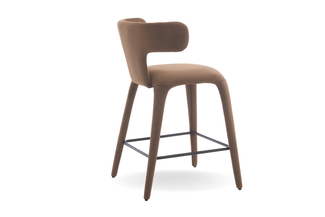 Enzo Fabric Bar Chair - Modern Upholstered Bar Stool