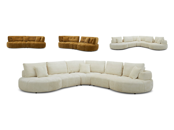 Mapple Woven Fabric Corner Lounge – Modern Sectional Sofa