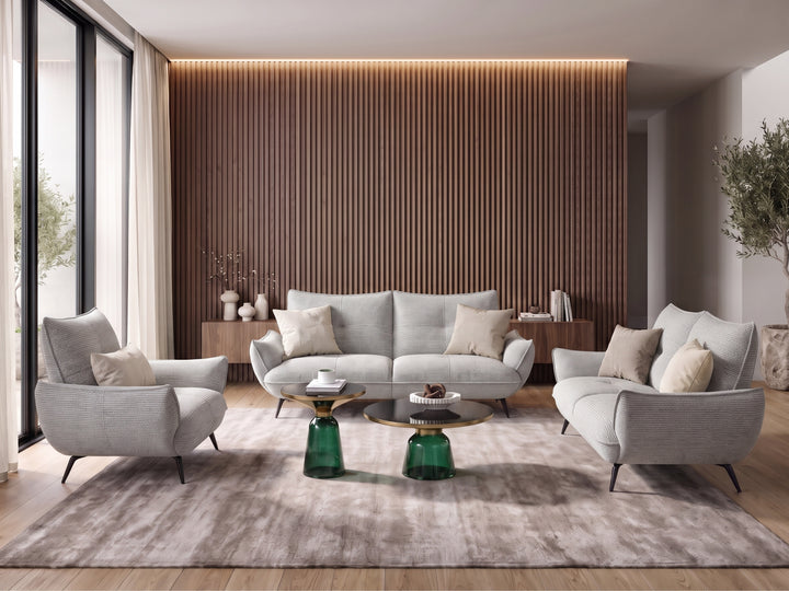 Debora Fabric Sofa Set – Modern Lounge Suite