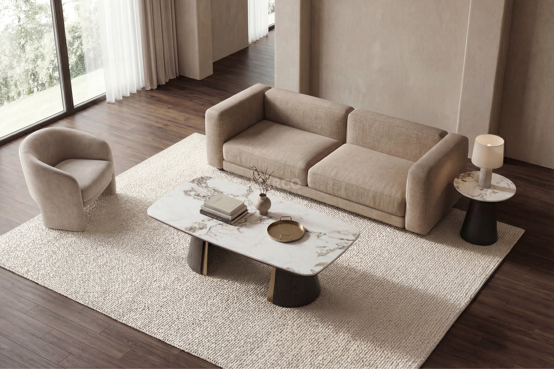 Olmo Fiorito Sintered Stone Coffee Table (Black)