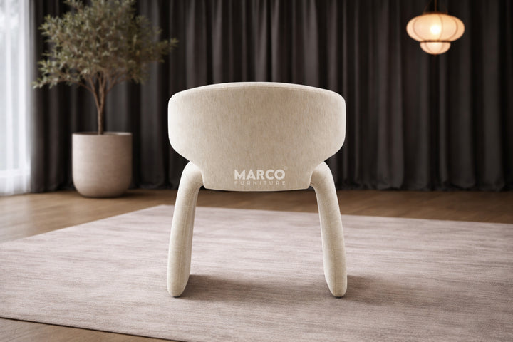 Luxe Fabric Upholstered Modern Dining Chair