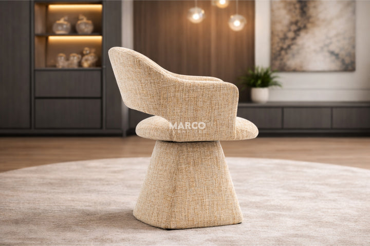 Kelvin Fabric Dining Chair – Swivel Base