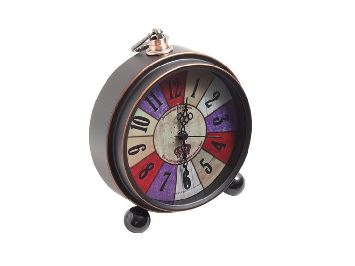 Stellar Retro Rainbow Dial Desk Clock