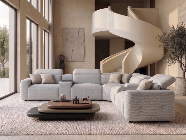 Bellavia Modern Fabric Corner Lounge – L-Shaped Modular Sofa