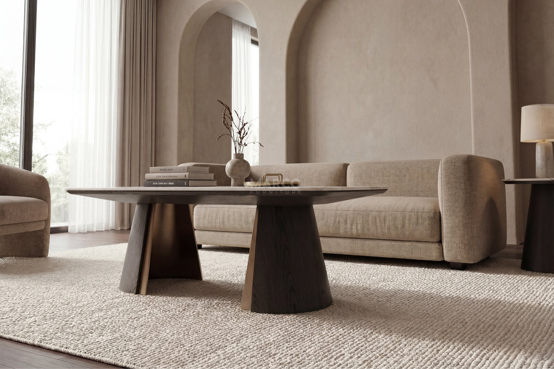 Olmo Fiorito Sintered Stone Coffee Table (Black)