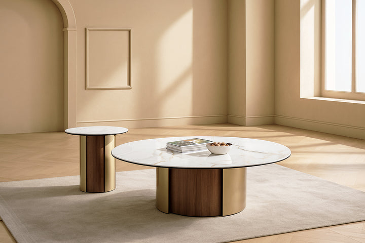 Forma Bella Sintered Stone Round Coffee Table