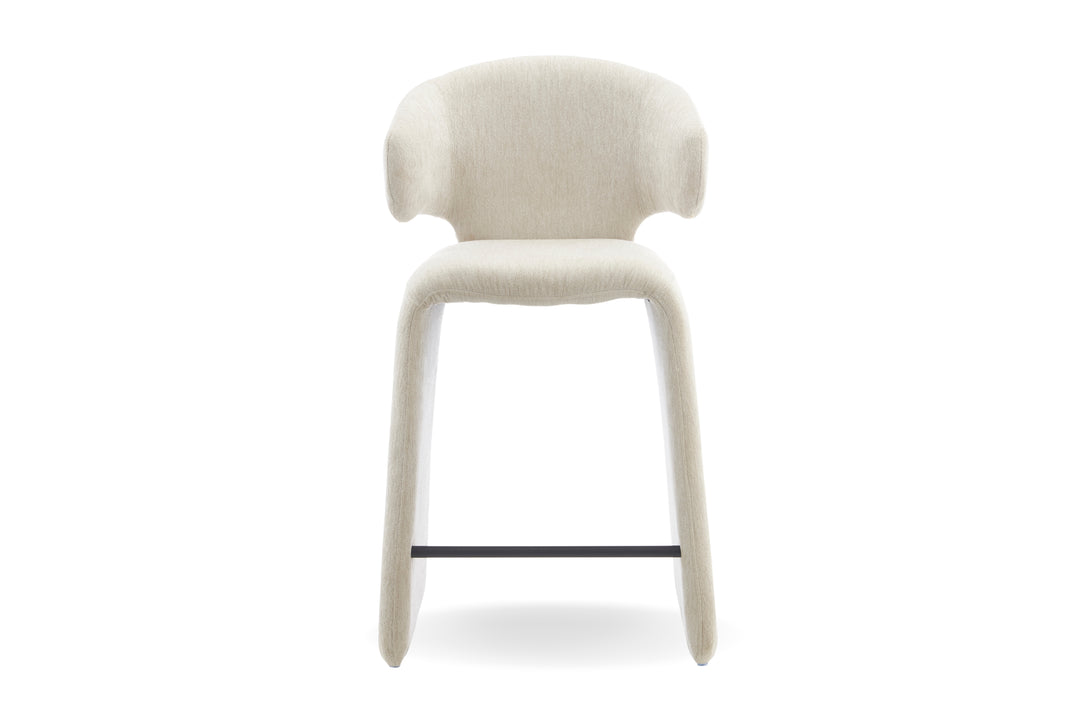 Luxe Fabric Bar Chair - Upholstered Bar Stool