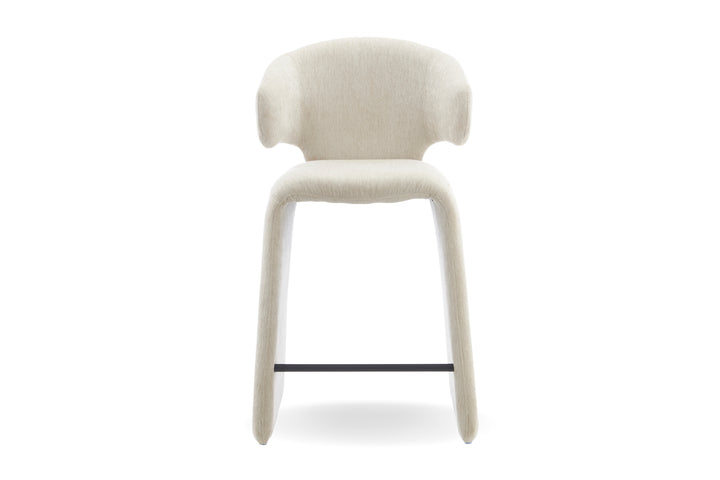 Luxe Fabric Bar Chair - Upholstered Bar Stool