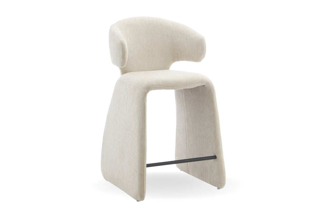 Luxe Fabric Bar Chair - Upholstered Bar Stool